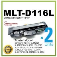 ราคา **Pack2**Discount4U .ตลับหมึกเลเซอร์เทียบเท่า Toner Samsung MLT-D116L D116L D116 116L D116 MLTD116L 116 toner (5018661732)