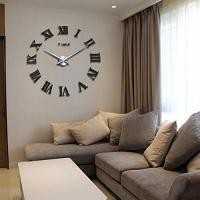 ราคา นาฬิกา DIY 120 cm. ตัวเลขโรมัน สีดำ สติกเกอร์ติดผนัง ROMAN NUMBER DIY STICKER WALL CLOCK (1381421456)