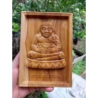 ราคา พระสังกัจจาย ไม้สักแกะสลักมงคล กว้าง 14 สูง 20 ซม. หนา 2.2 ซม +ขาตั้ง (50304156627)