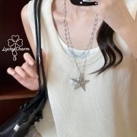 ราคา LuckyCharmสร้อยคอ จี้ไม้กางเขน จี้โบว์ star Y2K แฟชั่น เครื่องประดับผู้หญิง สไตล์เรียบหรู สไตล์หวานเท่ (41327307499)