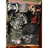 ราคา เสื้อมือ2ยก 10 ตัว เสื้อลายกระโหลก กระดูก คละไซส์ คละสี เน้นกระโหลก (18684540939)