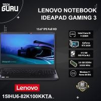 ราคา NOTEBOOK (โน้ตบุ๊ค) LENOVO IDEAPAD GAMING 3 15IHU6-82K100KKTA (SHADOW BLACK) (10548968155)