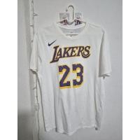 ราคา เสื้อยืด Nike Lebron James LA Lakers-NBA 23 Shirt White แท้ มือสองสภาพดีมาก (29084092794)