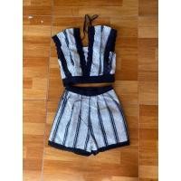 ราคา (เอวเล็กกว่าปกติ 1 ไซส์) ชุดเข้าเซตผู้หญิง ชุดเซตผ้าลูกไม้ เสื้อแขนกุด+กางเกงขายาว เอวสูง ผ้าดีมาก งานป้าย hiso fashion (19647687042)