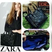 ราคา ZARA Quilted Mini City Bag กระเป๋าถือและสะพายทรง Totebag (270353)