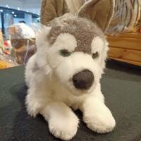 ราคา พร้อมส่ง ตุ๊กตาสุนัขไซบีเรียน ฮัสกี้ สีขาวเทา ตาสีฟ้า งานเสมือนจริง หายาก ป้ายLIVING NATURE Siberian Husky Plushขนาด15" (29773247927)