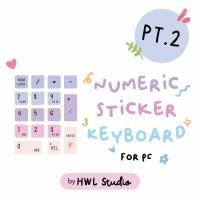 ราคา HWL STUDIO - Part 2 - Number Keyboard Sticker - For PC - สติ๊กเกอร์แป้นพิมพ์คอมพิวเตอร์ - Aesthetic Sticker - Aesthetic - Ready-to-Stick Kiscut Sticker (25064126479)