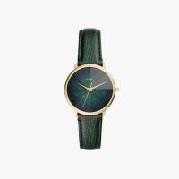 ราคา Fossil นาฬิกาข้อมือผู้หญิง Fossil Prismatic Galaxy Three-Hand Green Leather Watch Green รุ่น ES4730 (16272067809)