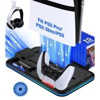 ราคา ขาตั้ง PS5/Slim/Pro และสถานีระบายความร้อนสําหรับคอนโซล PlayStation 5, อุปกรณ์เสริม PS5 พร้อมพัดลมระบายความร้อน 3 ระดับ, เครื่องชาร์จคอนโทรลเลอร์ PS5, Cooling Satnd (21486606485)