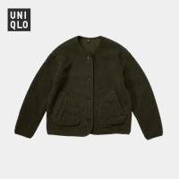 ราคา เสื้อแจ็คเก็ต UNIQLO Fleece Jacket สีเขียวขี้ม้า [มือสอง] (23247270908)