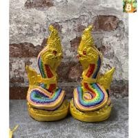 ราคา bitcoin พญานาคคู่รัก ปูนปั้น 1 คู่(สีรุ้ง) . (22235033363)