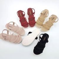 ราคา Sliss Lady รองเท้าส้นตึกและส้นเตารีดรัดส้นแต่งสายไขว้(สีดำ) (2419717525)