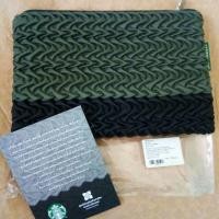 ราคา Starbucks กระเป๋าผ้าจับจีบ สีเขียว-ดำ (2195362225)
