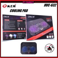 ราคา พัดลมโน๊ตบุ๊ค OKER HVC-632 พัดลมโน๊ตบุ๊ค 2ใบพัด สีดำ Cooling Pad (10846666513)