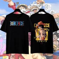 ราคา SOLO2024 Shounen Anime One Piece MaleT-shirt Oversized Fit T-shirt FashionPersonality lmage Short SleeveUnisex Loose T-s (43763620874)