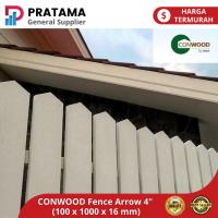 ราคา รั้วไม้ แอร์โรว์ 4" (100 x 1000 x 16 mm) - รั้วไม้คอนวูด 1 Mtr | SURABAYA SURABAYA (55956182922)