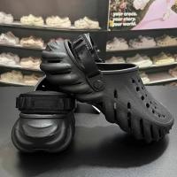 ราคา ♞รองเท้า Crocs Hole Summer Men's Karochi Women's Shoes Bobo คู่รองเท้าชายหาดรองเท้าแตะ 207937 TBV (42763591043)