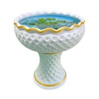 ราคา อ่างน้ำดินเผา 14นิ้ว พร้อมขาตั้ง อ่างดินเผาเลี้ยงปลา อ่างดินเผาปลูกบัว อ่างดินเผาเคลือบ (8783995814)