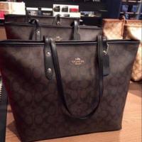 ราคา Coach city zip tote size 16 (brown/black) แท้ 100% (2545408627)