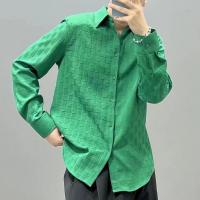 ราคา สไตล์ญี่ปุ่นลาย ผ้าแจ็คการ์ด ออกแบบเสื้อแขนยาวอินเทรนด์หลวมเสื้อสไตล์ขี้เกียจผู้ชาย 2024 สไตล์ฮ่องกงอินเทรนด์ (52500264681)