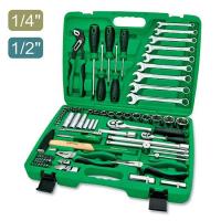 ราคา GCAI8002 ชุดกล่องเครื่องมือ 1/4"&1/2" 80ชิ้น TOPTUL 80PCS Professional Grade 1/4" & 1/2" DR. Tool Kit (27419920374)