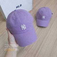 ราคา ของแท้ MLB Rookie Slider Cap หมวกสีม่วง โลโก้ NY (16192393135)