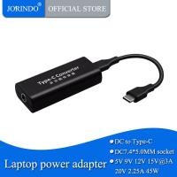 ราคา USB type C dc power Adapter converter 7.4*5.0 มม.หญิง USB C อะแดปเตอร์โทรศัพท์แบบพกพาสําหรับ Del,HP โน้ตบุ๊ค,45W (53155424028)