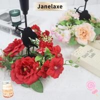 ราคา พวงหรีดเชิงเทียน Janelaxe ดอกไม้ประดิษฐ์ Mini Rhododendron จากผ้าไหมเทียน ใช้ในการแสดงงานแต่งงาน (50450220072)