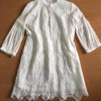 ราคา เดรสลูกไม้สีขาวลูกไม้ปัก (2599951195)