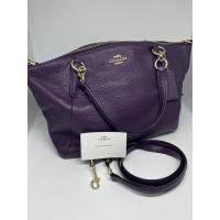 ราคา กระเป๋า COACH Kelsey หนังแท้ สีม่วง มือสอง เจ้าของขายเอง (16086032501)