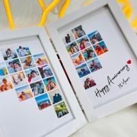 ราคา กรอบรูปบานพับ ของขวัญวันครบรอบ รูปหัวใจ (27203000711)