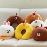 ราคา ( พร้อมส่ง ) Linefriends Neck Pillow 2 in 1 หมอนรองรออเนกประสงค์ (19913275492)