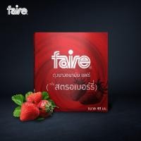 ราคา ถุงยางอนามัยแฟร์ กลิ่นสตรอเบอร์รี่ ขนาด 49มม. (3ชิ้น) 1กล่อง Faire Strawberry Condom (27807254017)