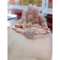 ราคา #กำไลนาคหัวใจฝังเพชร (12642563278)