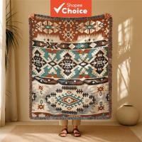 ราคา ผ้าห่มพู่ไหมพรม-ทอลายคิลิม (55455728992)