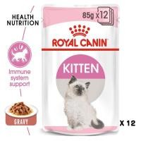 ราคา Royal Canin Kitten Pouch Gravy อาหารเปียก สำหรับลูกแมว อายุ 4-12 เดือน (เกรวี่) x 12 ซอง (11000233407)