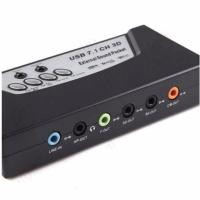 ราคา USB Sound Box Adapter / USB 2.0 7.1 Audio 8-Channel Sound Card Box ( with Double Microphone Ports for PC )SB Sound Box A (2766664185)