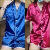 ราคา ชุดนอนผ้าซาติน สีพื้น ฟรีไซส์ ( แขนสั้น - ขาเว้าสั้น ) (17194791800)