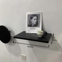 ราคา สไตล์ยุคกลางสี่เหลี่ยมพับชั้นวางโปรเจ็กเตอร์ยึดพรุนแขวนผนังระงับโต๊ะข้างเตียงที่สําคัญชั้นวางของกระจุกกระจิก (55106292716)