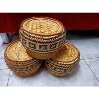 ราคา ติ๊บข้าวเหนียว ทรงฟักทอง ติบข้าว กระติ๊บข้าว 6 นิ้ว กระติ๊บทรงฟักทอง กระติบข้าวเหนียว กระติบลวดลาย กล่องใส่ข้าวเหนียว (11629457932)