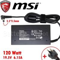 ราคา MSI Adapter ของแท้ MSI GL62 / PE60 / MS-16J5 / MS-16GF 19.5V/6.15A 120W 5.5 สายชาร์จ MSI, อะแดปเตอร์ เอ็มเอสไอ (22740244108)