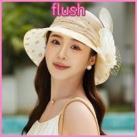 ราคา ฟลอริดา หมวกกันแดด,หมวกถังพิมพ์ปีกกว้างประดับดอกไม้,แฟชั่นป้องกันรังสียูวีระบายอากาศ ออร์แกนซ่า หมวกบังแดดผู้หญิง (47156122330)