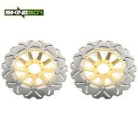 ราคา BIKINGBOY Front Brake Discs Rotors Disks For Honda CBR 1100 XX Super Blackbird 1997 1998 CBR1100XX (29694079130)