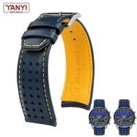 ราคา C Genuine Leather Watchband For CITIZEN Blue Angel Watch At8020-54L/8020-03L/Jy8078 Curved End Watc (57051419288)