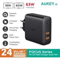 ราคา Aukey PA-D5 Charger 60W 45W 18W PD Dual Port USB Type C (40725190910)