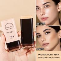 ราคา TVLV Eraser Foundation Stick,Brightening,กันน้ํา,ติดทนนาน,Dual-Ended Flawless Cream (44217719472)