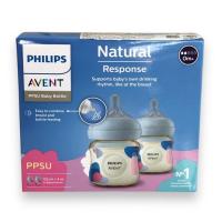 ราคา Philips Avent ขวดนมสีชา Natural Response PPSU ไม่ดูดไม่ไหล ขนาด 4 oz / Pack 2 (47254718664)