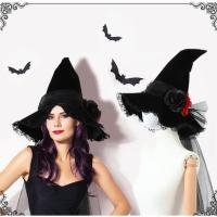 ราคา พร้อมส่ง หมวกแม่มดหมวกสีดำงานแฟนซีงานปาร์ตี้เทศกาลสำหรับงานปาร์ตี้ฮาโลวีน (40572636428)