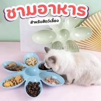 ราคา ที่ใส่อาหาร ถาดอาหารแมว ถาดอาหารสัตว์เลี้ยง หลายหลุม รูปดอกไม้ แบบ6หลุม สำหรับบ้านที่มีหลายตัว (10601422889)