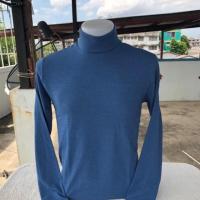 ราคา เสื้อ คอเต่า เบสิค สีน้ำเงิน (666179609)
